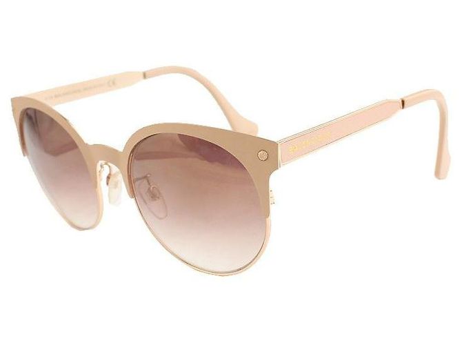 Balenciaga Gafas de sol de marco redondo Castaño