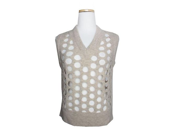 Maison Martin Margiela Maison Margiela Hafer-Wollstrickoberteil Braun
