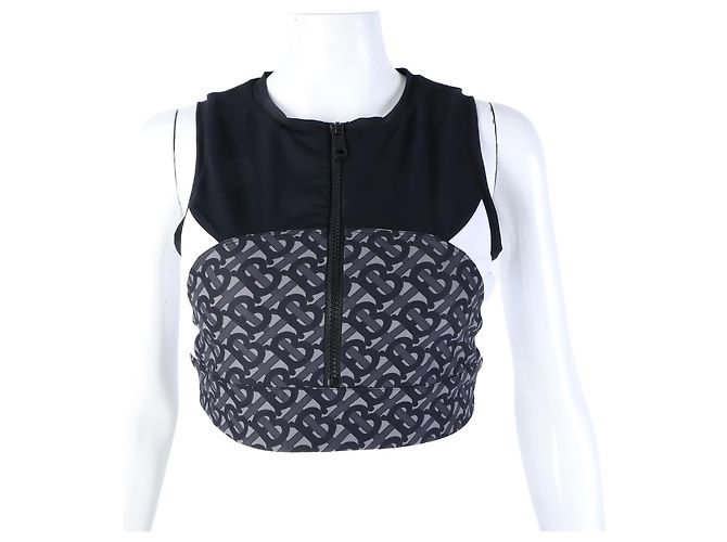 Top cropped sem mangas Burberry