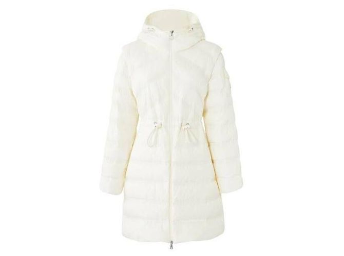 Moncler Giacca Lunga in Piuma Multicolore