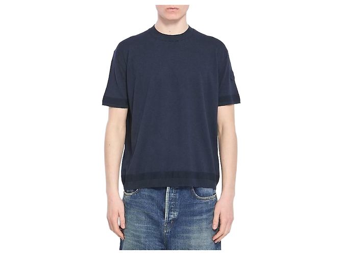 Moncler Camiseta de malha de seda e algodão Multicor