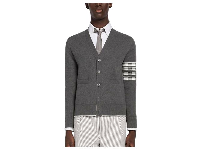 Thom Browne Jacquard-Cardigan Stripe Hector Braun