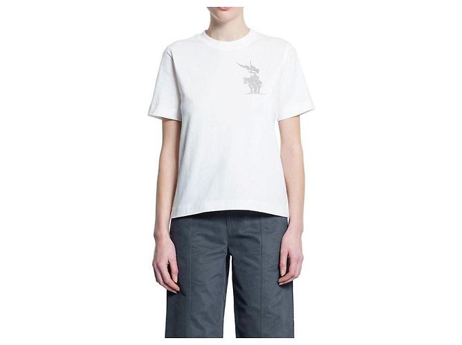 Burberry Baumwoll-T-Shirt Weiß