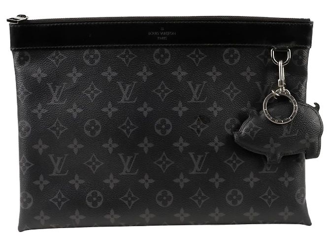 Louis Vuitton Pochette Apollo Clutch Schwarz