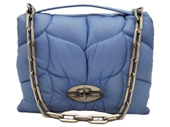 Mulberry Borsa a Spalla Nappa Softy Chain Cielo Blu