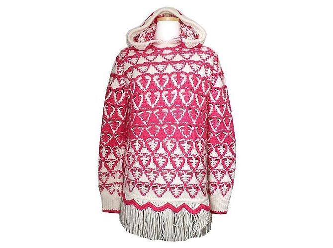 Chanel Blusa de tricô com capuz em caxemira e seda Rosa