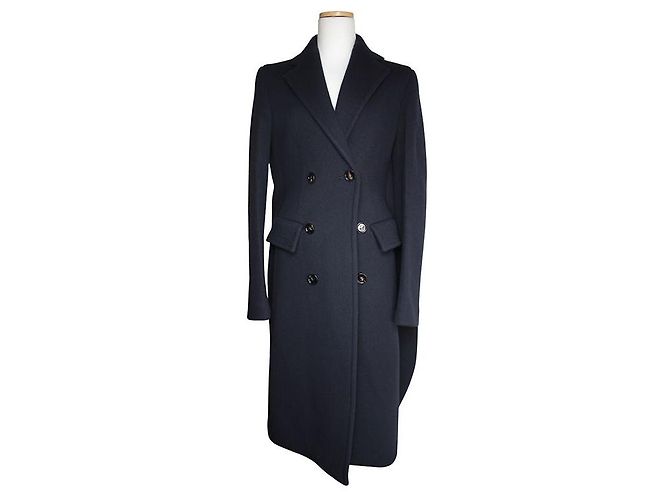 Bottega Veneta Midnight Blue Wool Cashmere Coat