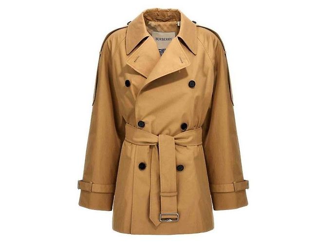 Burberry Giacca Trench in Cotone Multicolore