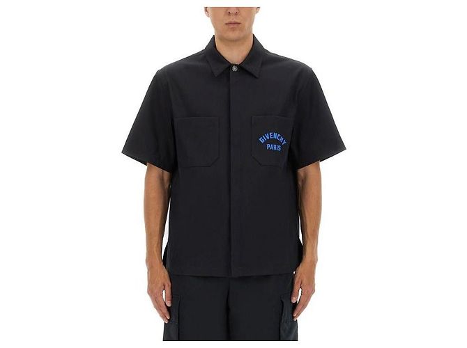 Givenchy Pocket Short Sleeve Shirt Blue