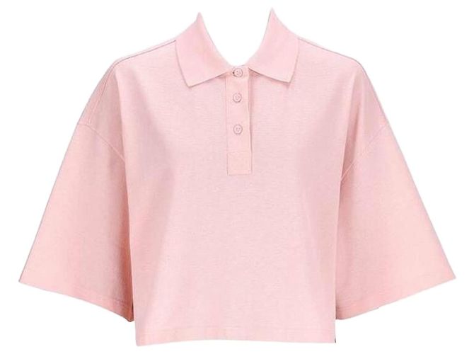 Bottega Veneta Polo de Piquet de Algodão Cropped Multicor