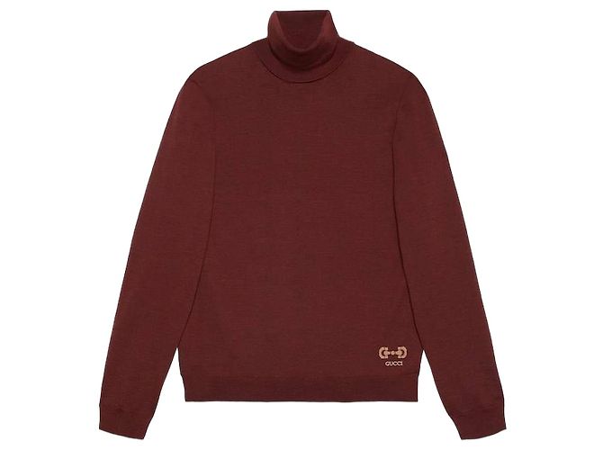 Gucci Horsebit Intarsia Wool Turtleneck Sweater Multiple colors