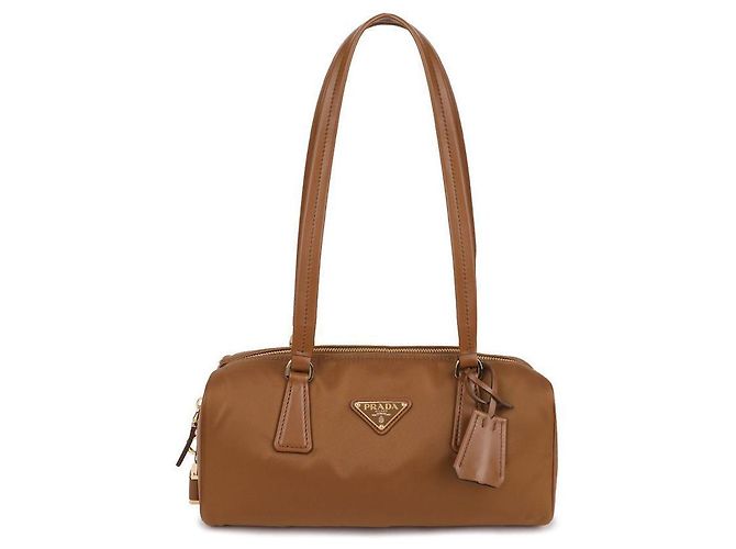 Prada Medium Nylon and Leather Top Handle Bag