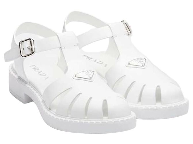 Prada Sandali da pescatore in pelle spazzolata Multicolore