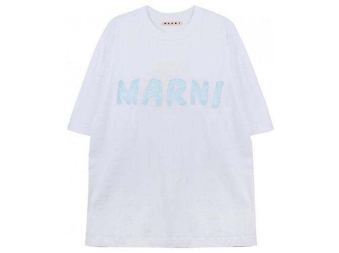 Marni Camiseta de algodão com logo Multicor
