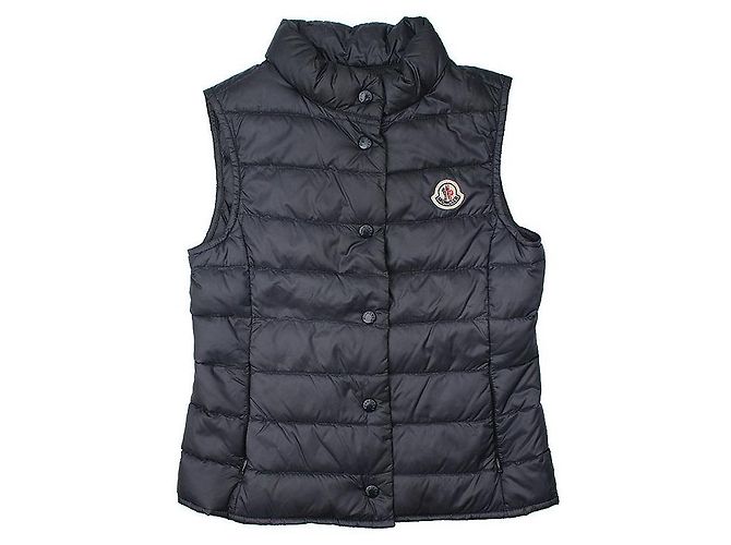 Moncler Gilet imbottito in piuma d'oca blu notte per bambini