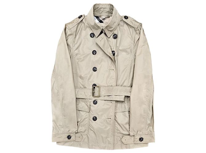 Burberry Brit Trench Coat Beige Brown