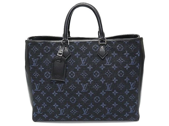Louis Vuitton Borsa Tote Grande in Jacquard Monogramma Blu