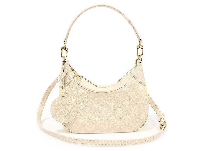 Louis Vuitton Bolsa Bagatelle BB em Monogram Empreinte Bege Rosa Multicor