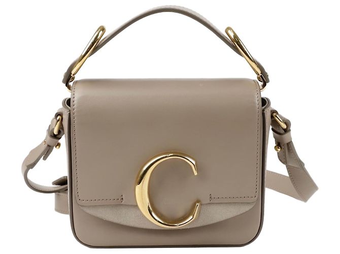 Chloé Mini Schultertasche Braun Leder