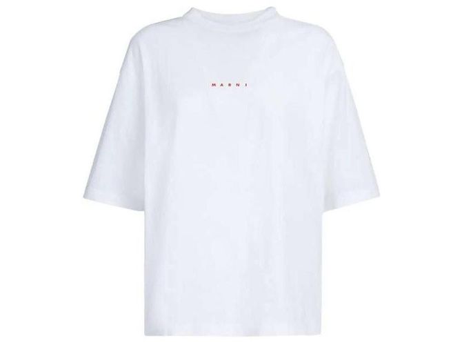 Marni Camiseta de algodão com logo Multicor