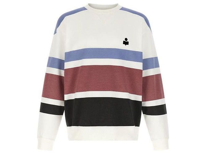 Isabel Marant Sweatshirt mit Streifen Weiß