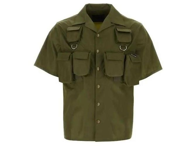 Prada Camicia in nylon riciclato a maniche corte