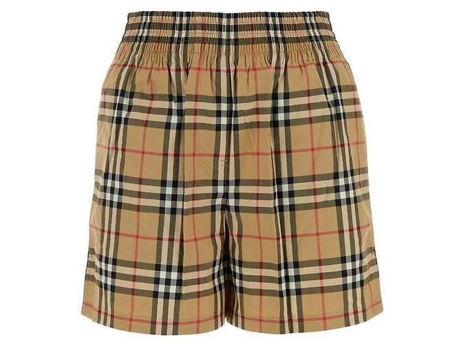 Burberry Shorts de algodón Check Multicolor