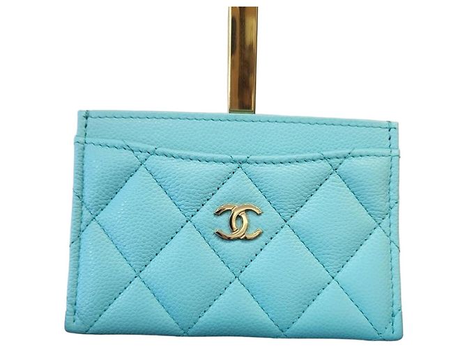 Chanel Classic Card Holder Blue