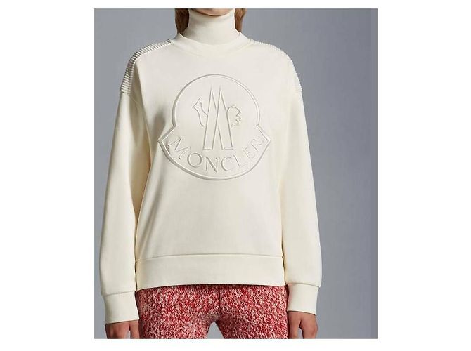 Moncler Sweatshirt mit gesticktem Logo Mehrfarben 