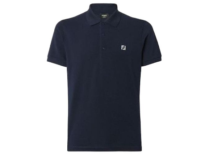Fendi Polo aus Metall-Piqué Mehrfarben