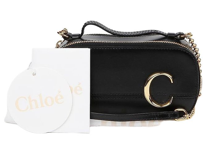 Chloé Mini Vanity Schultertasche Schwarz 
