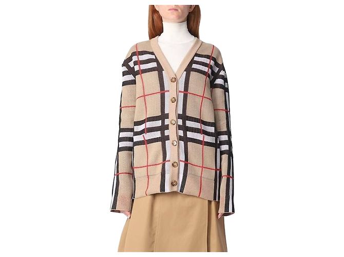 Burberry Cardigã de algodão técnico Multicor