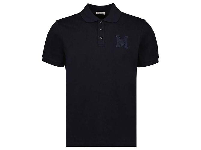 Moncler Polo de manga curta com patch de logo