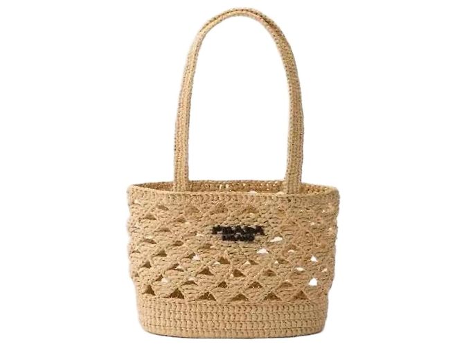 Tote Prada Bolsa de crochê tecido OOO Multicor