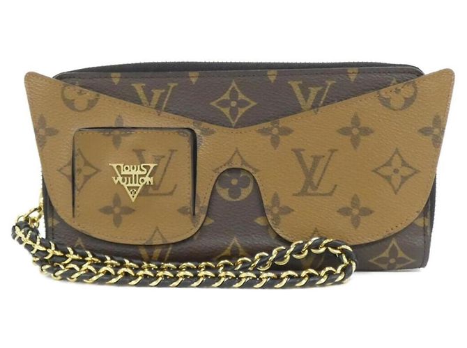 Louis Vuitton Monogram Reverse Zippy Wallet Brown