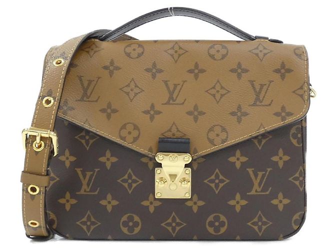 Borsa Pochette Metis MM Monogram Reverse Louis Vuitton Marrone