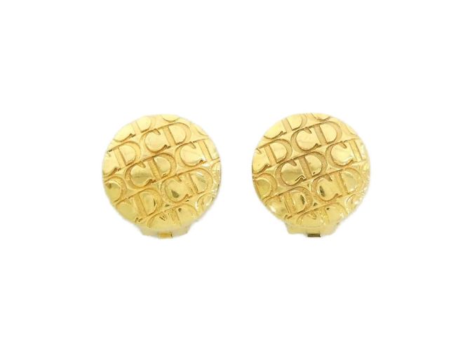 Orecchini a clip dorati Christian Dior D'oro