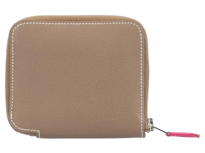Hermès Azap Compact Silk-in Wallet/Coin Case Multiple colors Beige Taupe