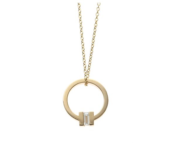 Tiffany & Co Colar Tiffany T Square com diamantes em ouro rosa Dourado