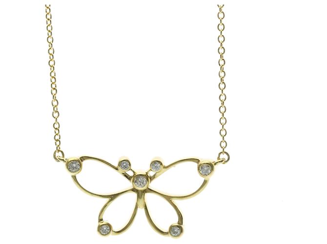 Tiffany & Co Collana di Diamanti a Farfalla Tiffany D'oro