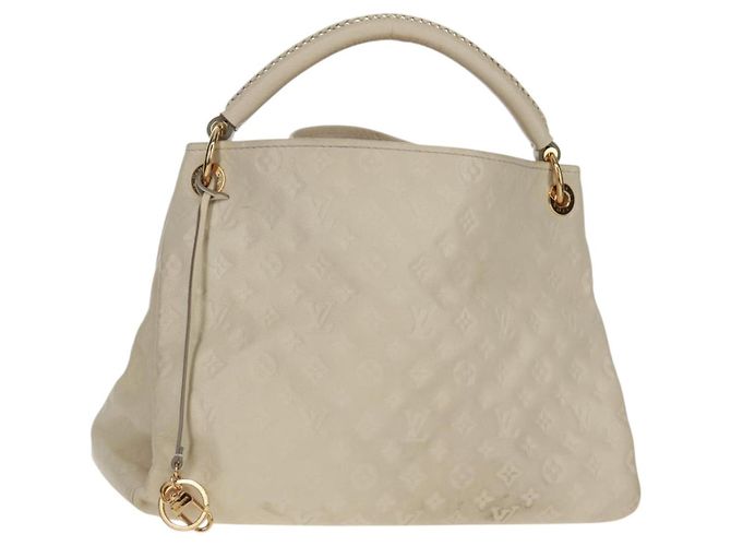 LOUIS VUITTON Borsa a Spalla Artsy MM Monogram Empreinte Bianca M93449 Auth Bianco