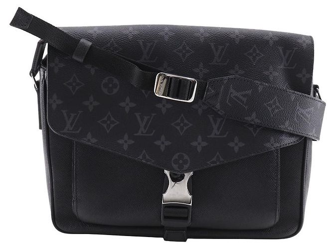 Borsa Messenger Monogram Taigarama Louis Vuitton Nero