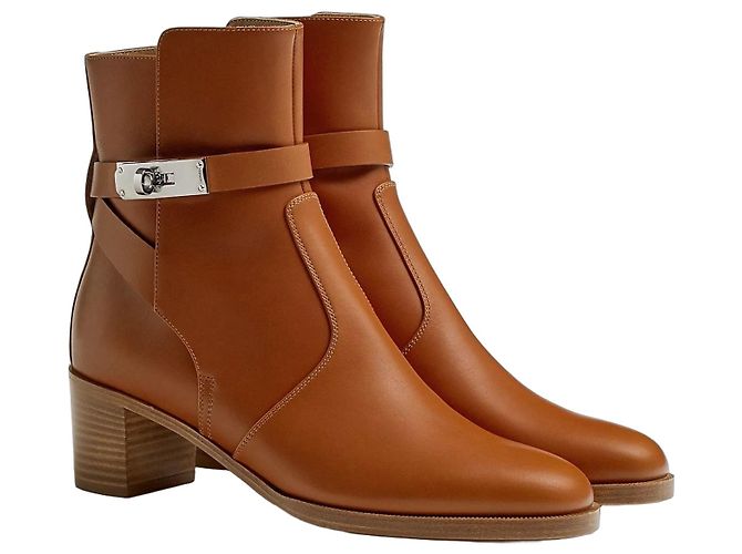 HERMÈS: Ankle Boots Model 'FRENCHIE' 36 Caramel