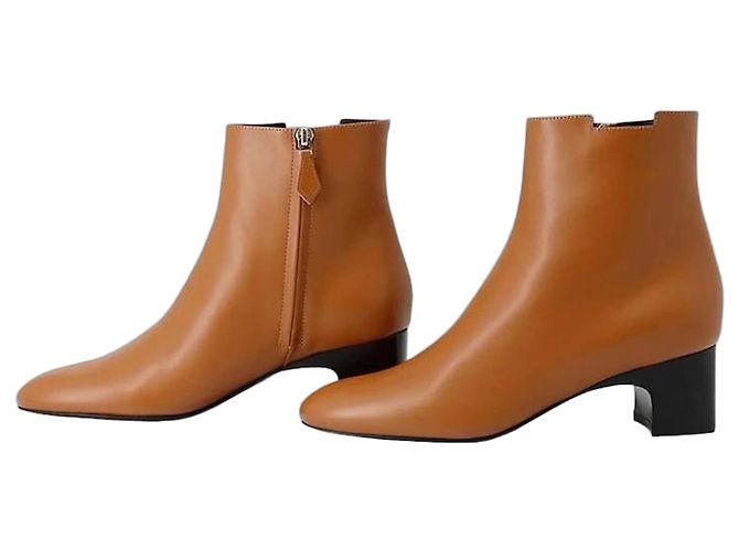 HERMÈS: Stiefeletten Modell "DÉMARCHE" 36 Kamel