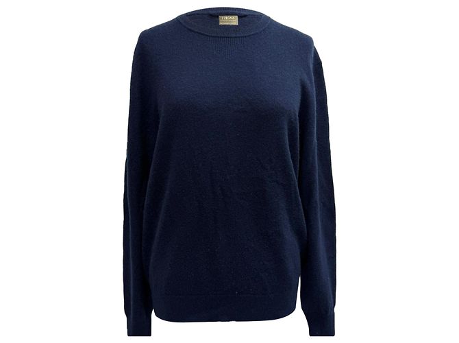 Ermenegildo Zegna Z Zegna Strickpullover aus marineblauem Kaschmir