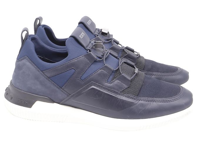Baskets basses Tod's No_Code en cuir bleu marine