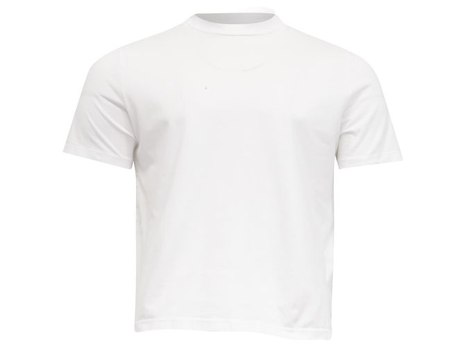 Camiseta de cuello redondo Jil Sander en algodón blanco Crudo
