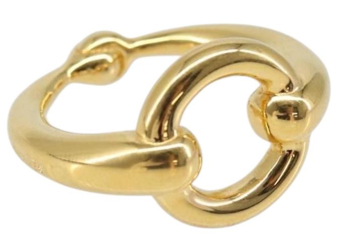 Ring Hermès Anello per sciarpa HERMES in metallo dorato Auth ka1739M D'oro