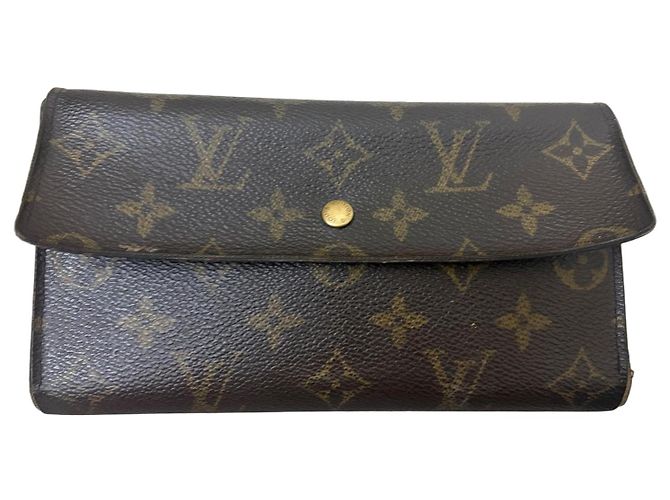 Louis Vuitton Sarah Wallets Brown 