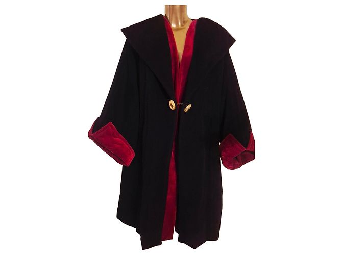 Autre Marque Cappotto Oronero Lana e Mohair tg.IT 42 Nuovo Bordò
